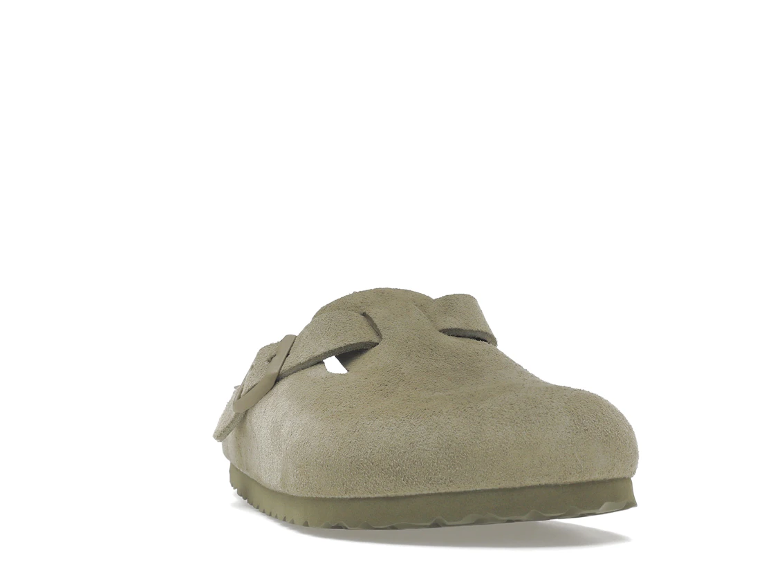 Birkenstock Boston Soft Footbed Suede Faded Khaki