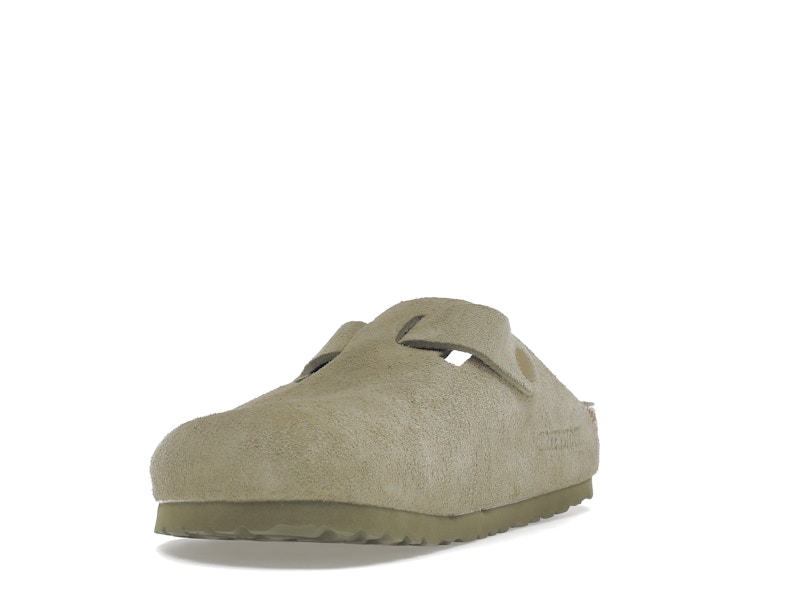 Birkenstock Boston Soft Footbed Suede Faded Khaki