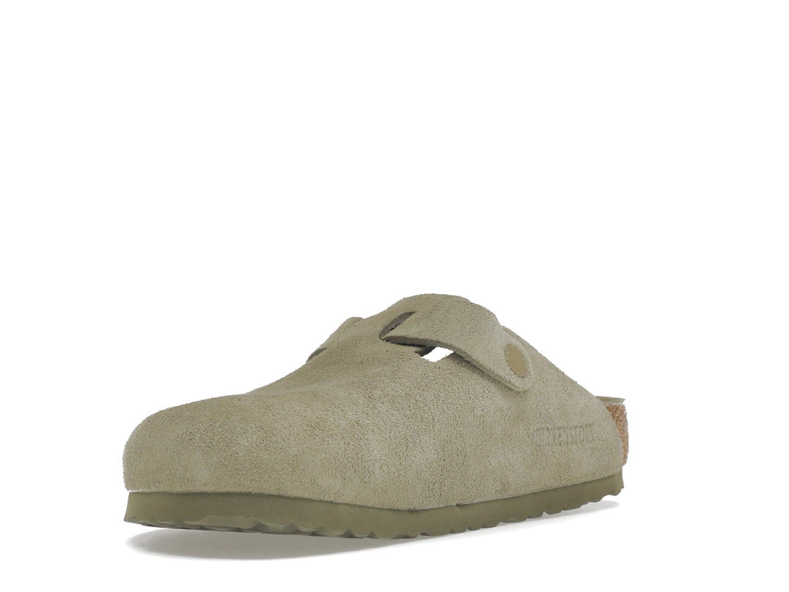 Birkenstock Boston Soft Footbed Suede Faded Khaki