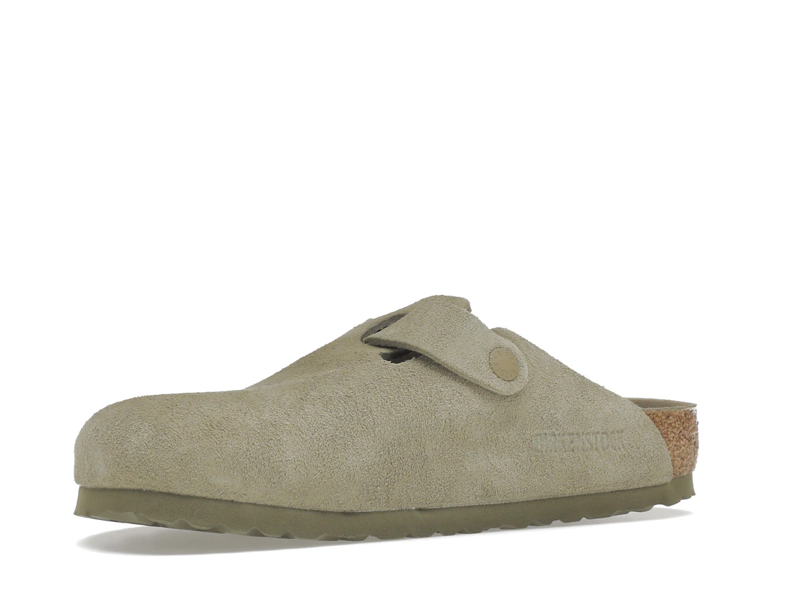 Birkenstock Boston Soft Footbed Suede Faded Khaki