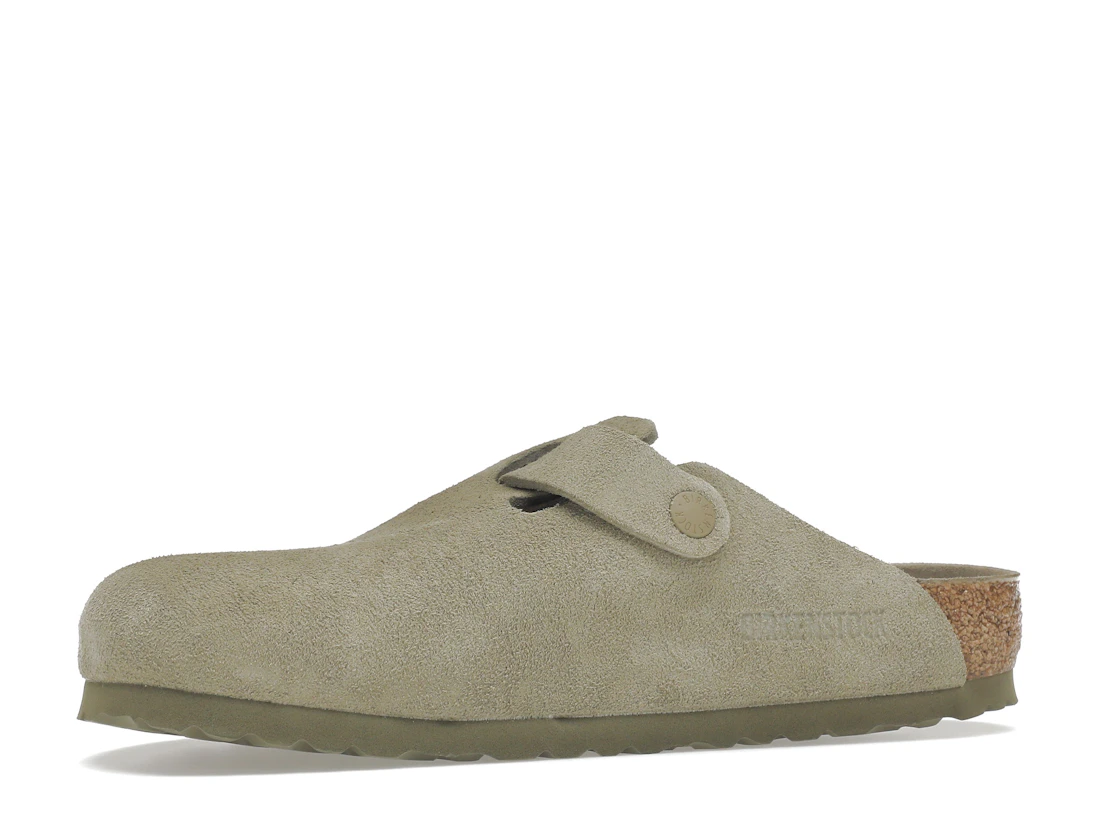 Birkenstock Boston Soft Footbed Suede Faded Khaki