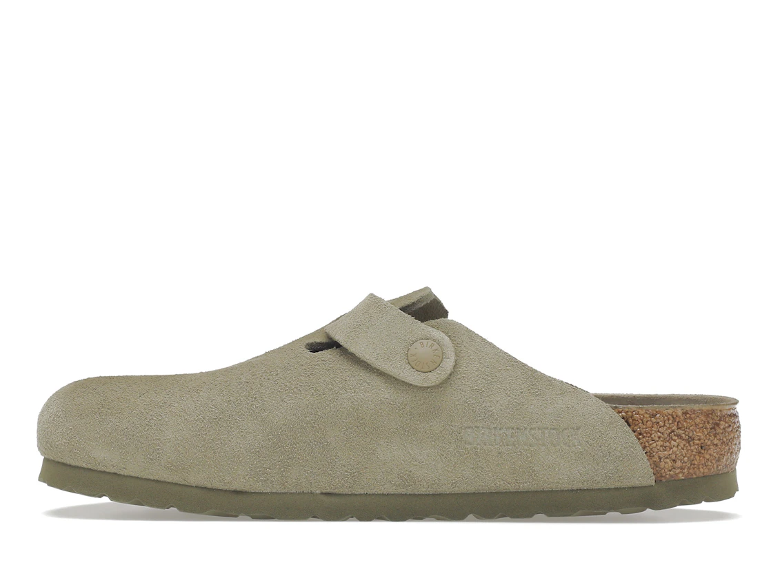 Birkenstock Boston Soft Footbed Suede Faded Khaki