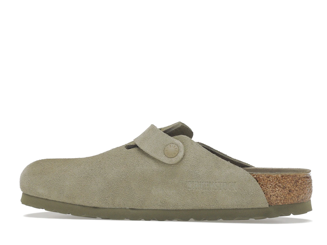 Birkenstock Boston Soft Footbed Suede Faded Khaki
