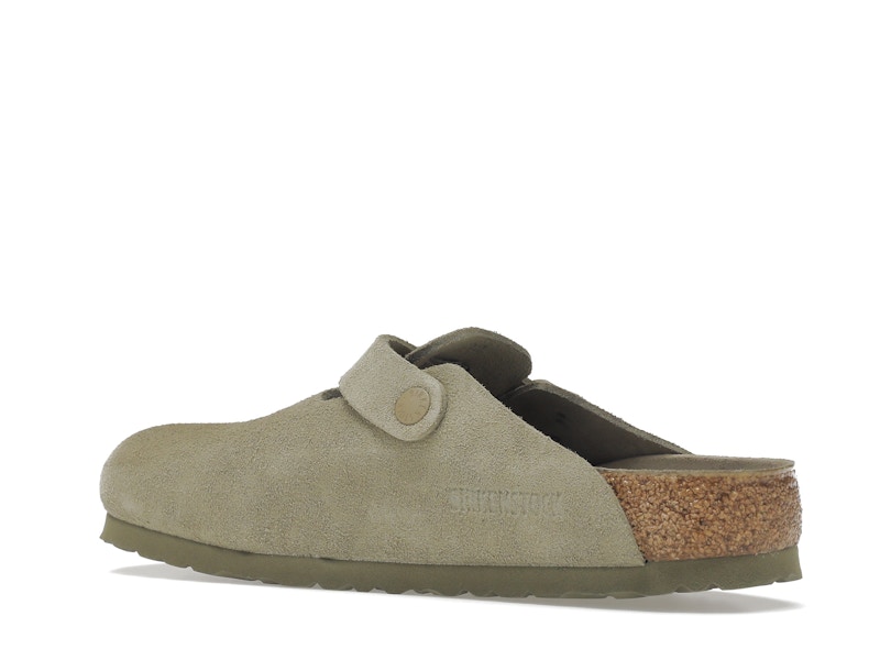 Birkenstock Boston Soft Footbed Suede Faded Khaki