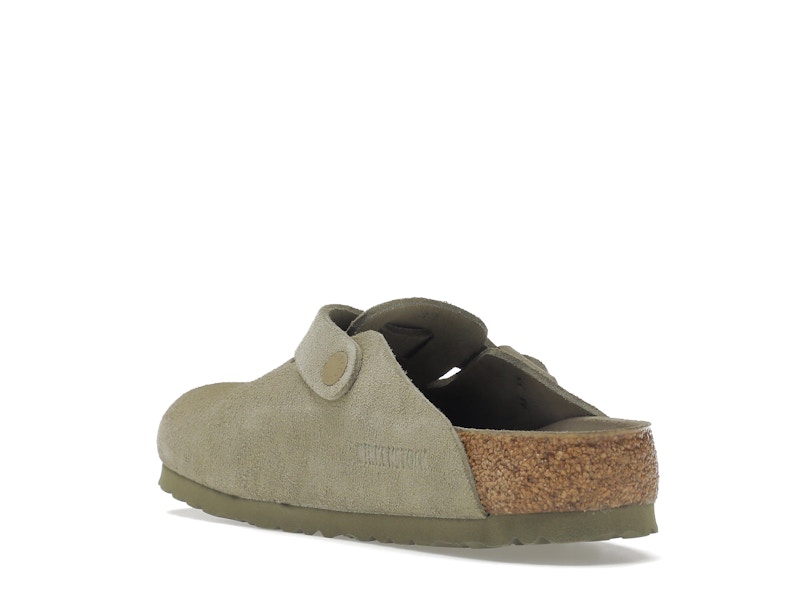 Birkenstock Boston Soft Footbed Suede Faded Khaki