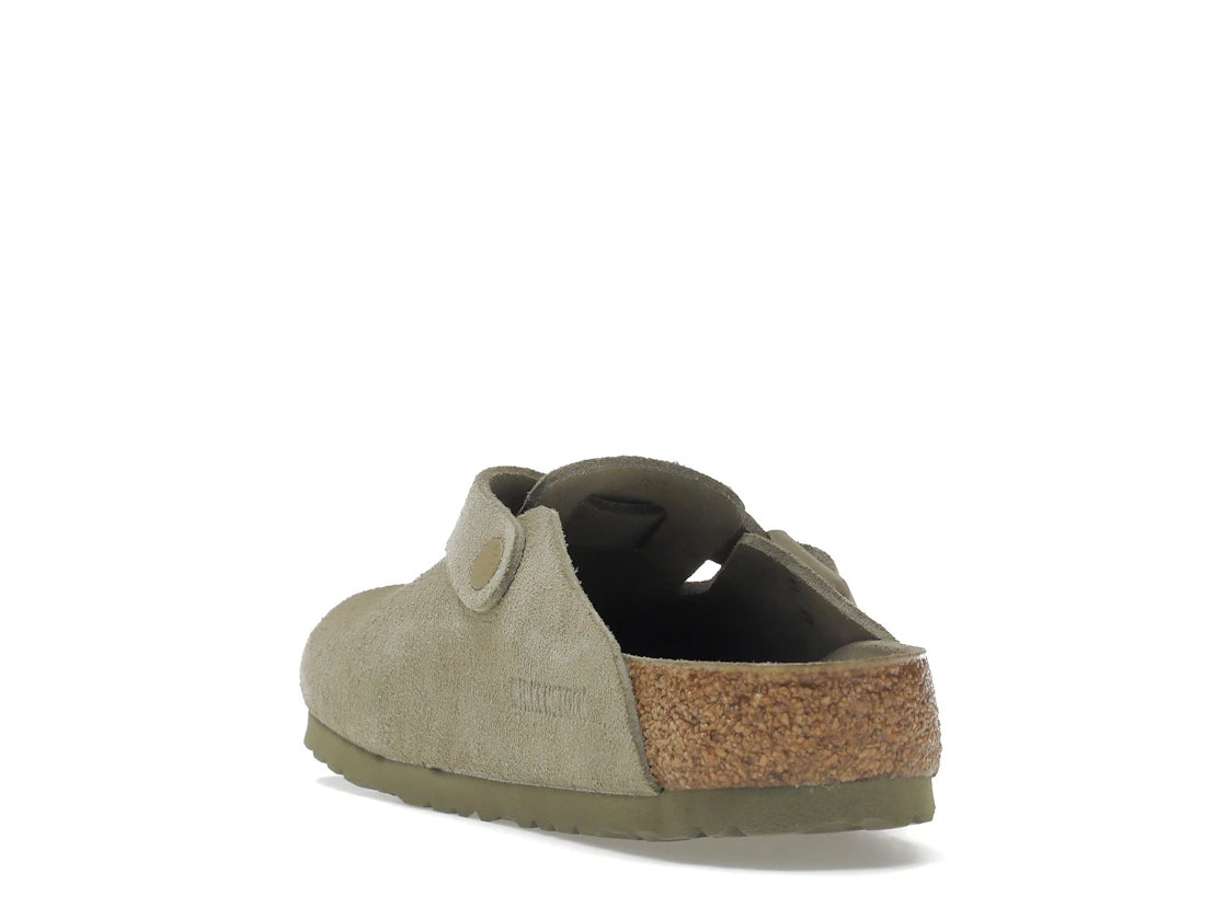 Birkenstock Boston Soft Footbed Suede Faded Khaki