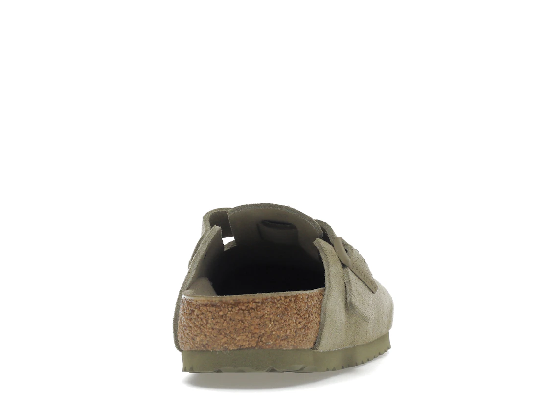 Birkenstock Boston Soft Footbed Suede Faded Khaki
