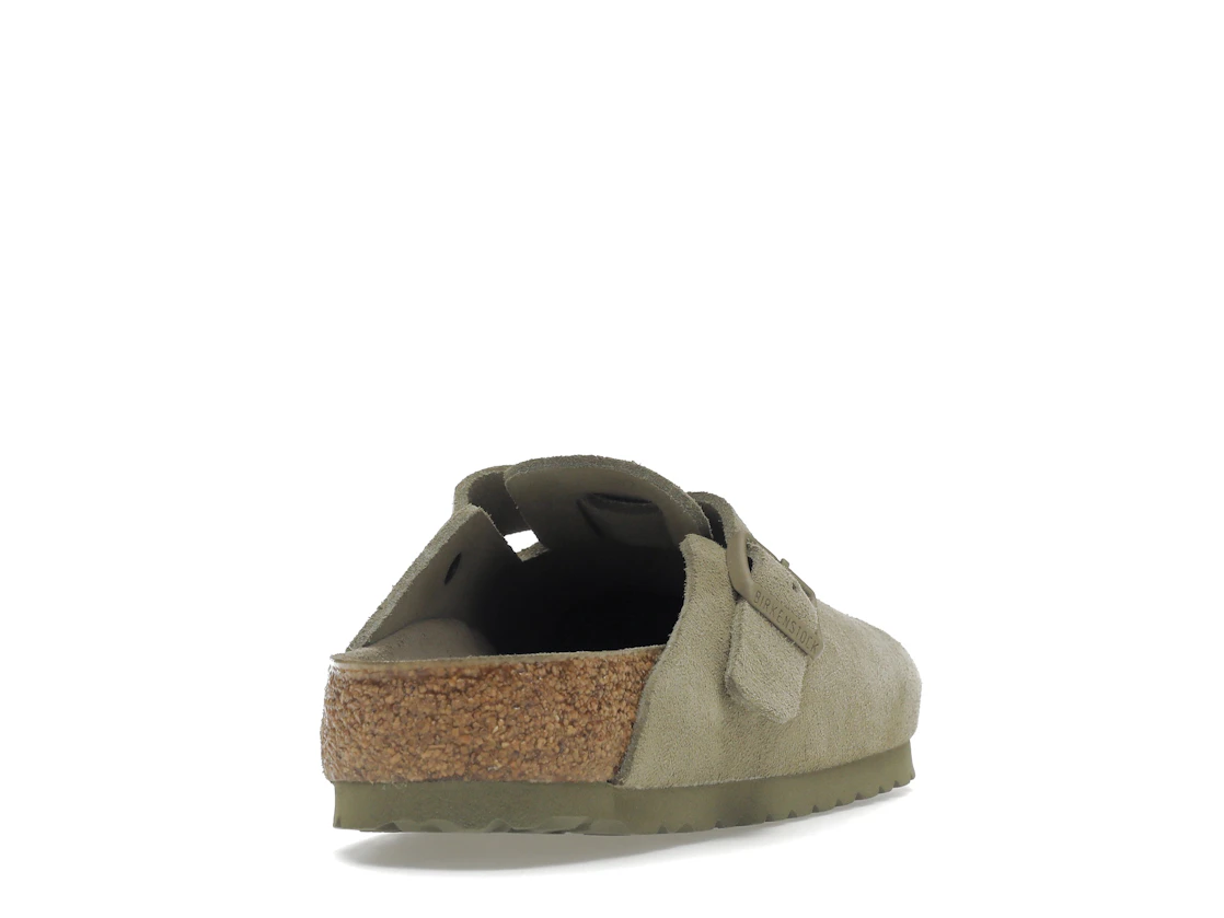 Birkenstock Boston Soft Footbed Suede Faded Khaki