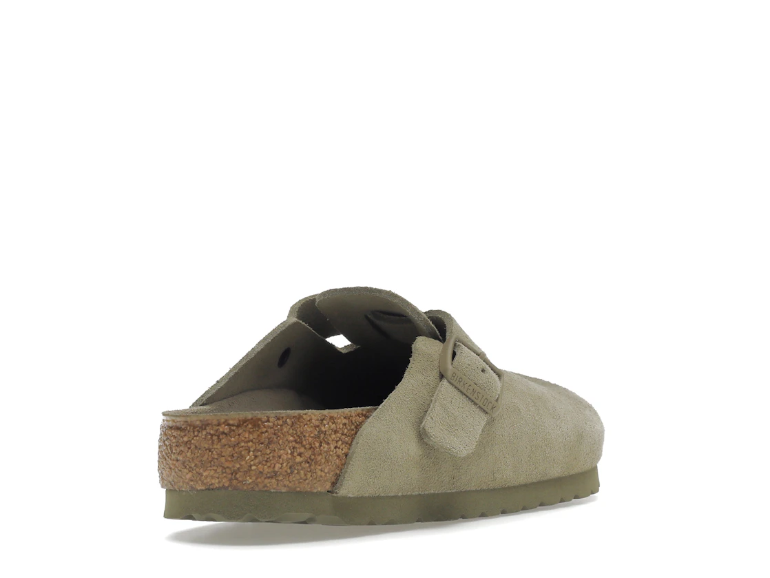 Birkenstock Boston Soft Footbed Suede Faded Khaki