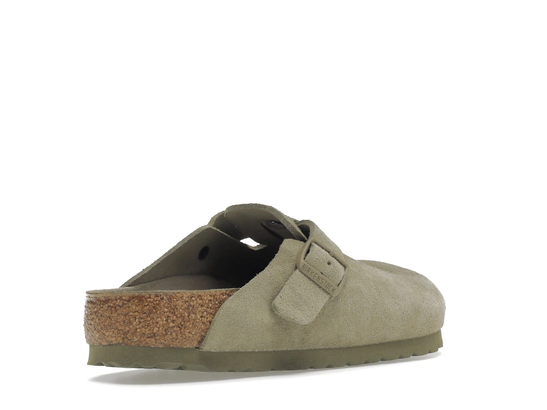 Birkenstock Boston Soft Footbed Suede Faded Khaki