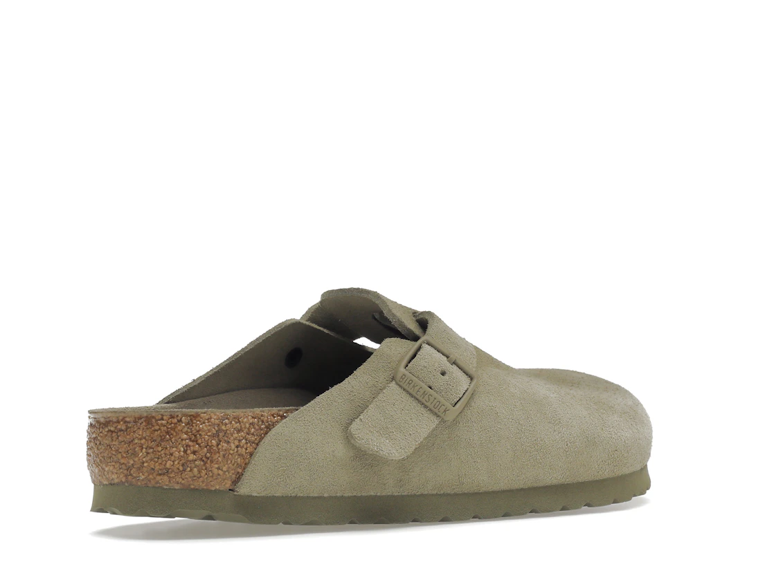 Birkenstock Boston Soft Footbed Suede Faded Khaki