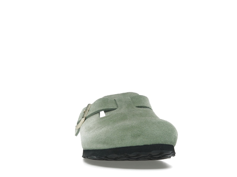 Birkenstock Boston Soft Footbed Suede Green Tea (Narrow Fit)