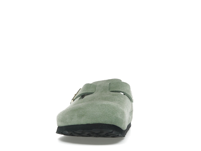 Birkenstock Boston Soft Footbed Suede Green Tea (Narrow Fit)