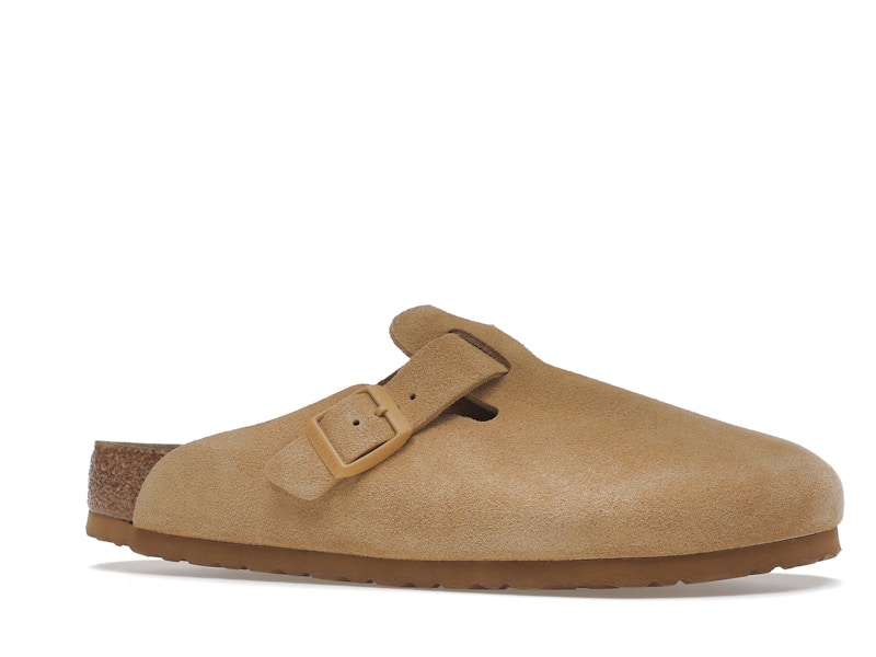 Birkenstock Boston Soft Footbed Suede Latte Cream