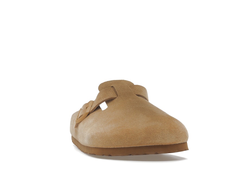 Birkenstock Boston Soft Footbed Suede Latte Cream