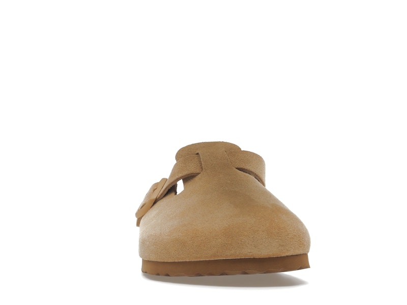 Birkenstock Boston Soft Footbed Suede Latte Cream