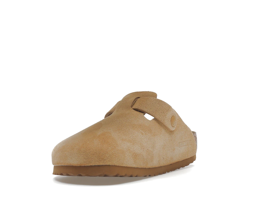 Birkenstock Boston Soft Footbed Suede Latte Cream