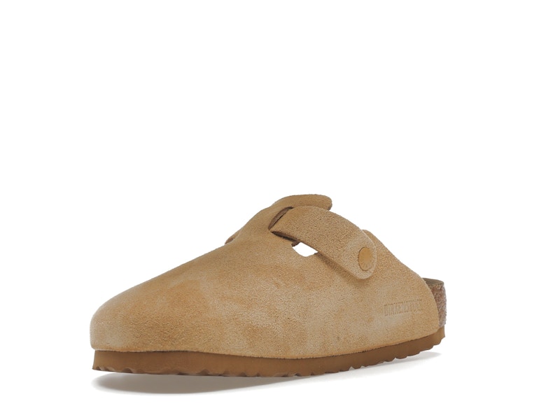 Birkenstock Boston Soft Footbed Suede Latte Cream
