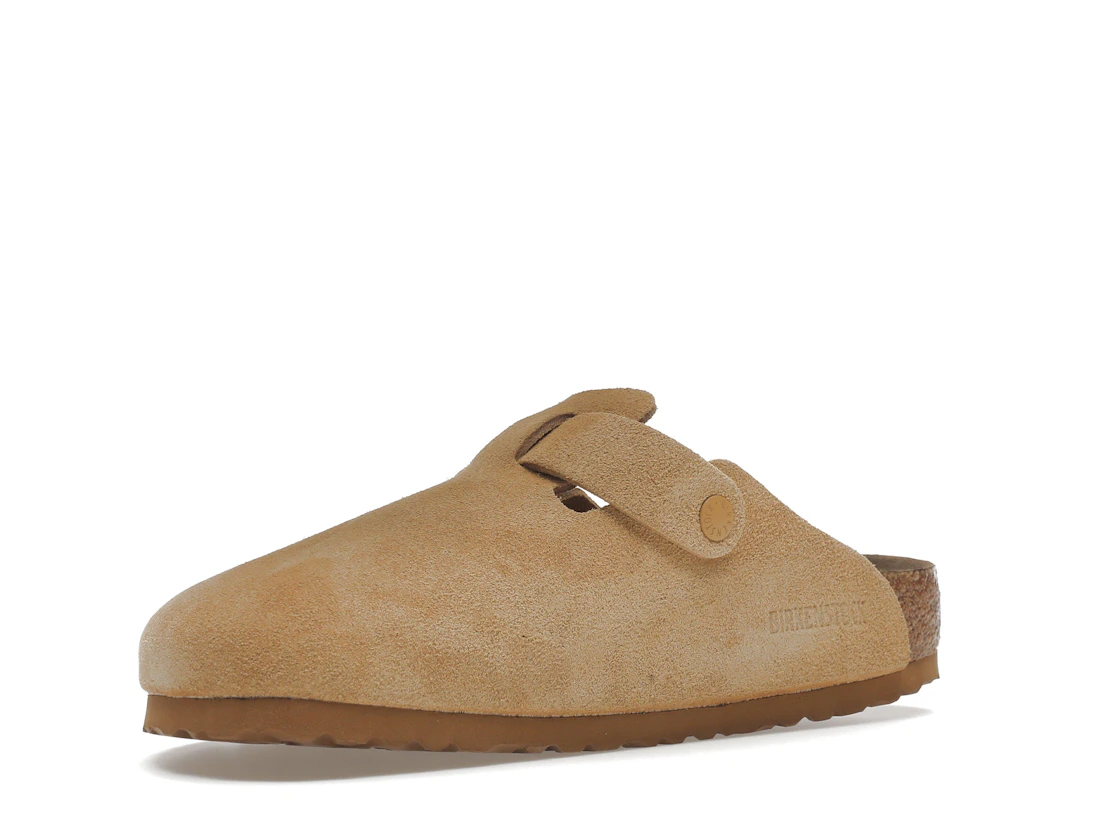 Birkenstock Boston Soft Footbed Suede Latte Cream