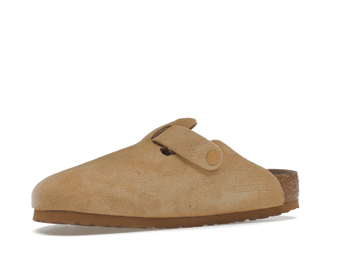 Birkenstock Boston Soft Footbed Suede Latte Cream