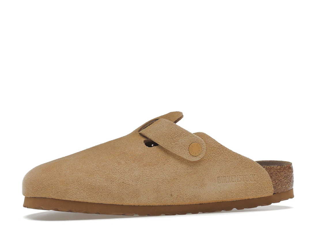 Birkenstock Boston Soft Footbed Suede Latte Cream