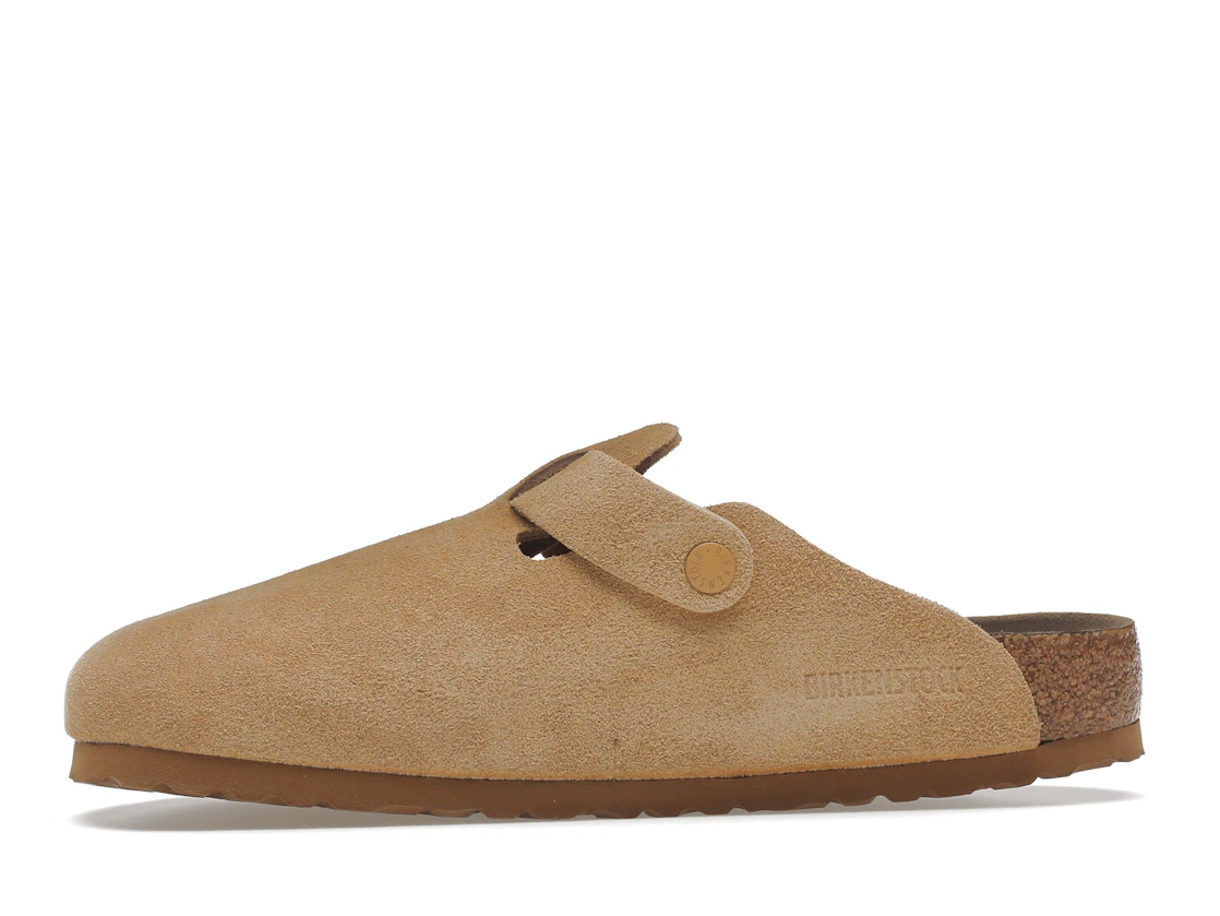 Birkenstock Boston Soft Footbed Suede Latte Cream