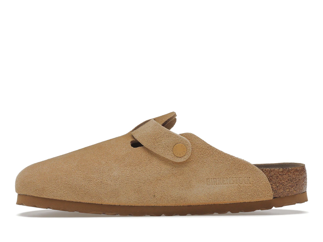 Birkenstock Boston Soft Footbed Suede Latte Cream