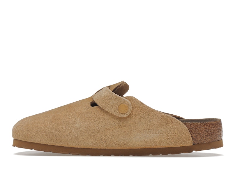 Birkenstock Boston Soft Footbed Suede Latte Cream