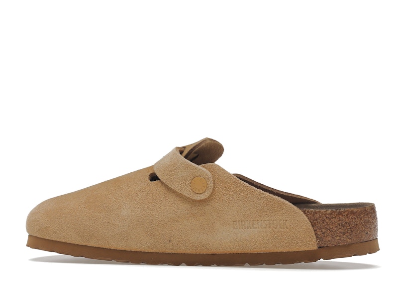 Birkenstock Boston Soft Footbed Suede Latte Cream