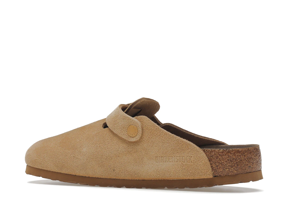 Birkenstock Boston Soft Footbed Suede Latte Cream