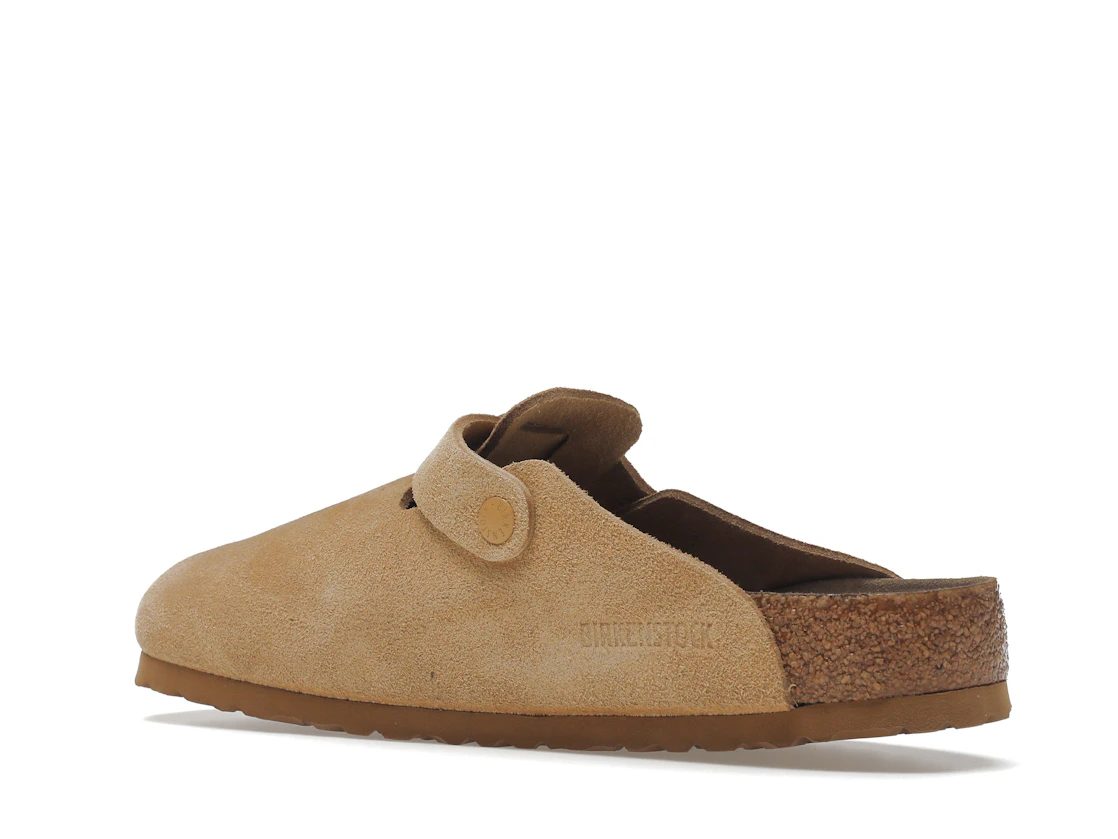 Birkenstock Boston Soft Footbed Suede Latte Cream