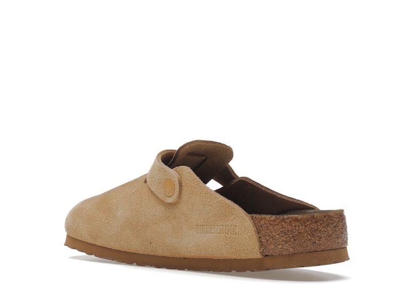 Birkenstock Boston Soft Footbed Suede Latte Cream