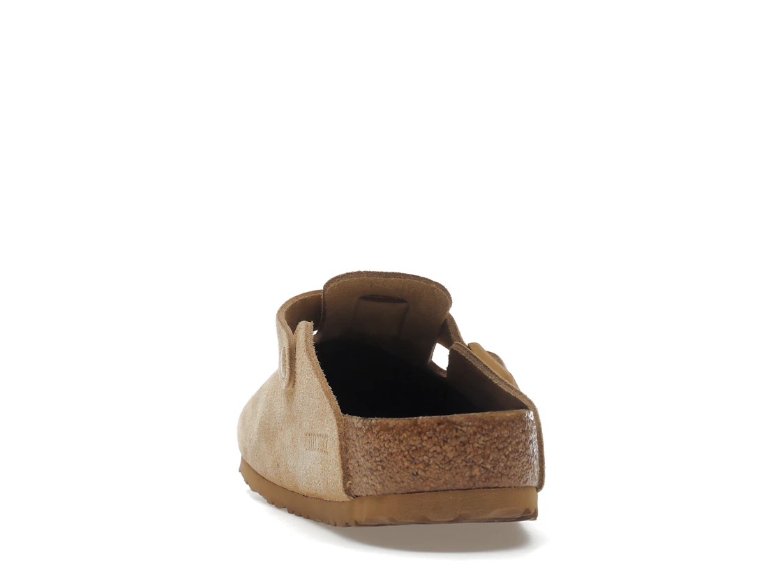Birkenstock Boston Soft Footbed Suede Latte Cream