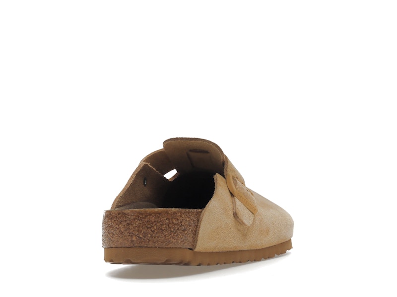 Birkenstock Boston Soft Footbed Suede Latte Cream