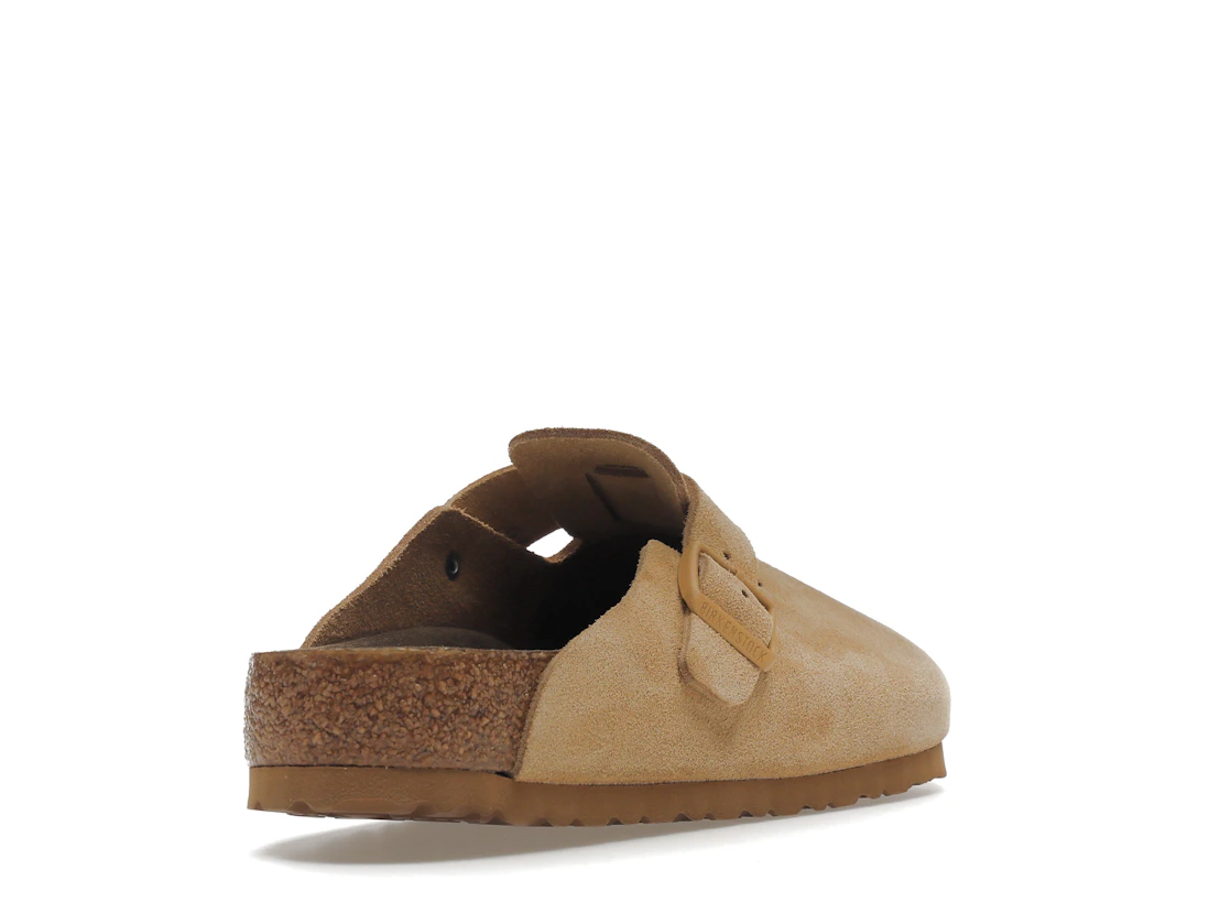 Birkenstock Boston Soft Footbed Suede Latte Cream
