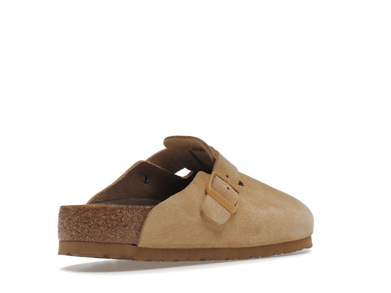 Birkenstock Boston Soft Footbed Suede Latte Cream