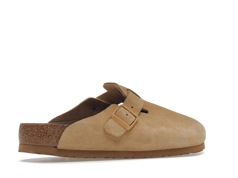 Birkenstock Boston Soft Footbed Suede Latte Cream