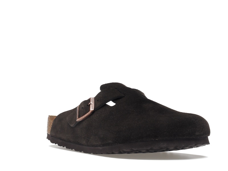 Birkenstock Boston Soft Footbed Suede  Mocha