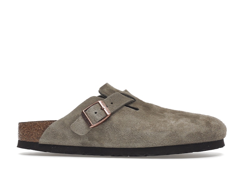 Birkenstock Boston Soft Footbed Suede Taupe (Narrow Fit)
