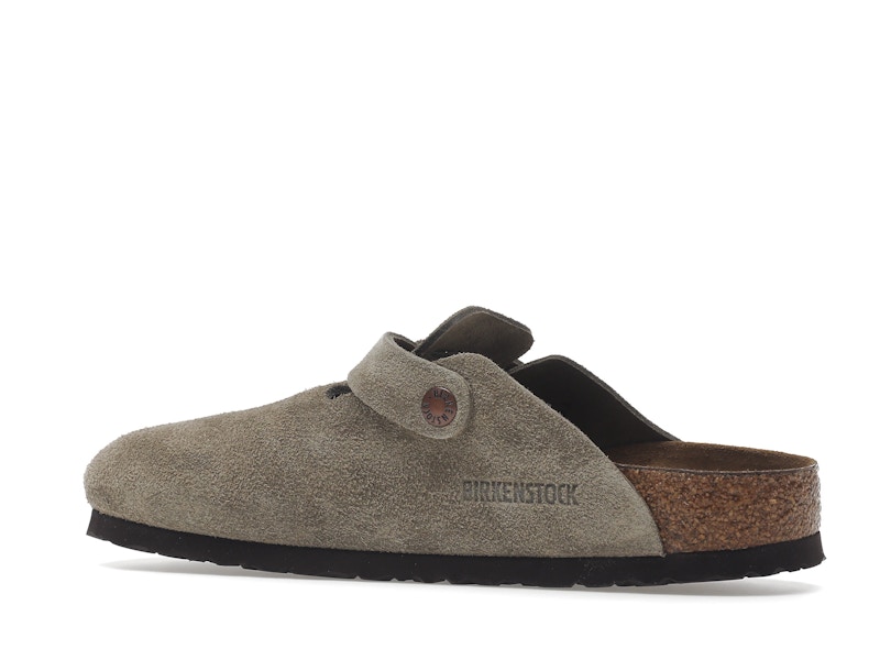 Birkenstock Boston Soft Footbed Suede Taupe (Narrow Fit)