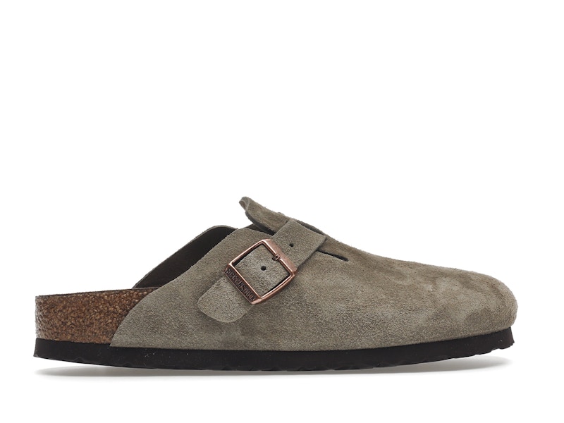 Birkenstock Boston Soft Footbed Suede Taupe (Narrow Fit)