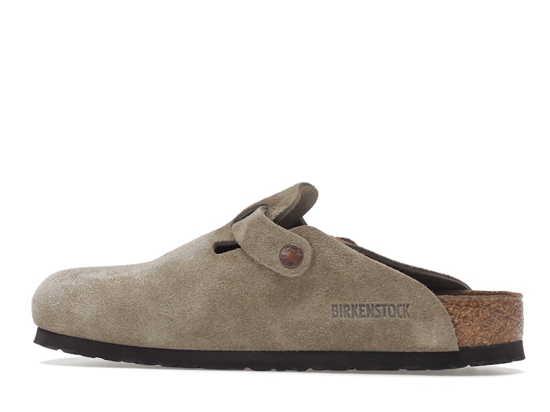 Birkenstock Boston Soft Footbed Suede Taupe