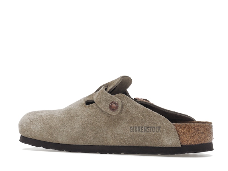 Birkenstock Boston Soft Footbed Suede Taupe