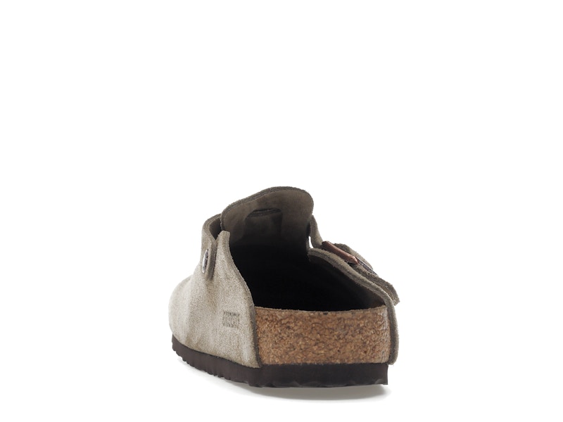 Birkenstock Boston Soft Footbed Suede Taupe