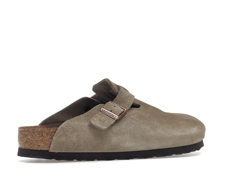 Birkenstock Boston Soft Footbed Suede Taupe