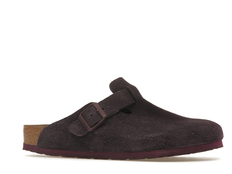 Birkenstock Boston Soft Footbed Suede Wine