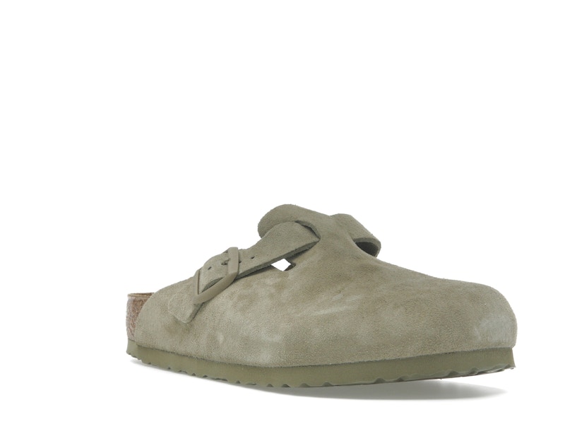 Birkenstock Boston Suede Faded Khaki