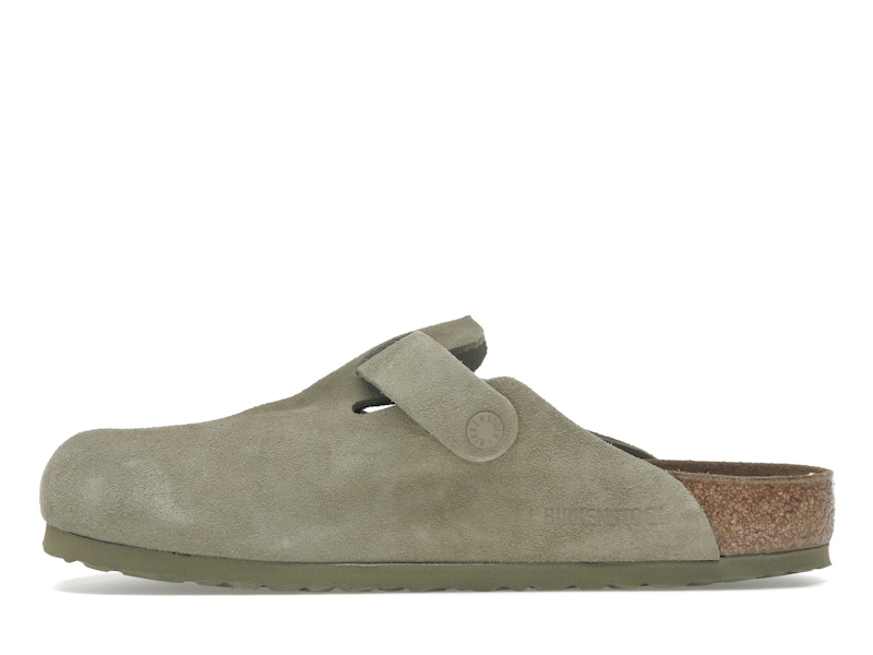 Birkenstock Boston Suede Faded Khaki