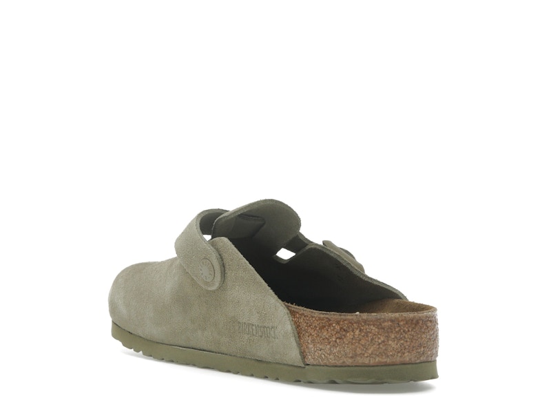 Birkenstock Boston Suede Faded Khaki