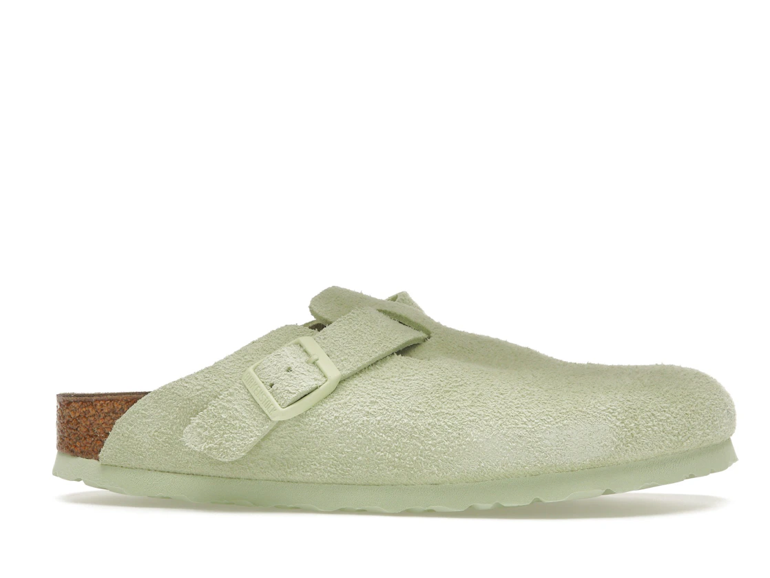 Birkenstock Boston Suede Faded Lime